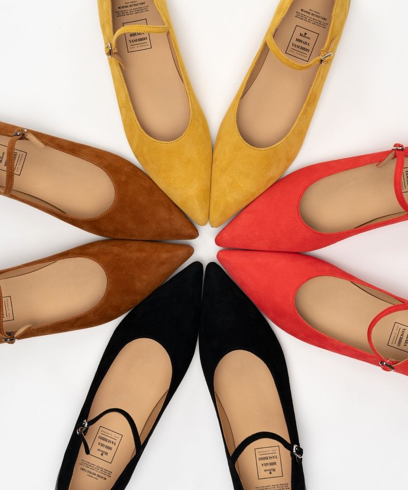 "JANE" Suede Strap Pointed Shoes