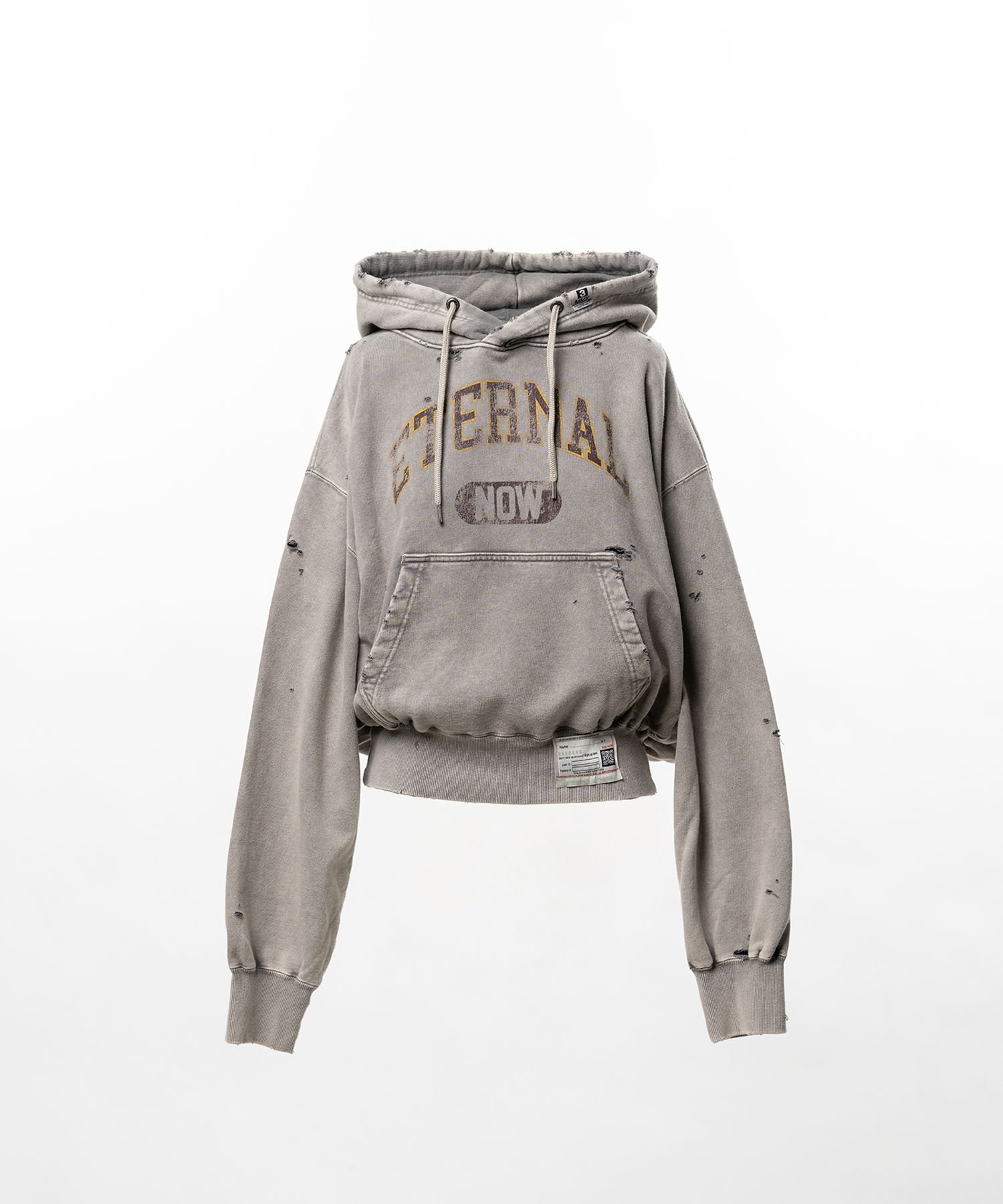 Bleached College Print Hoodie