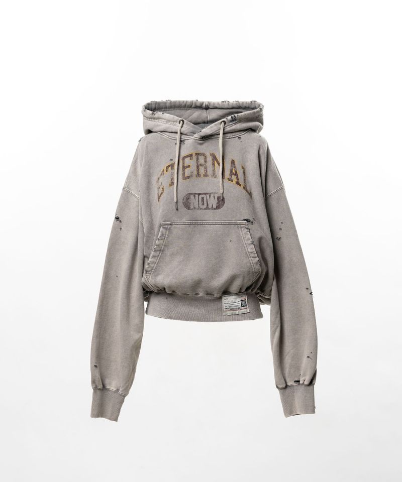 Bleached College Print Hoodie