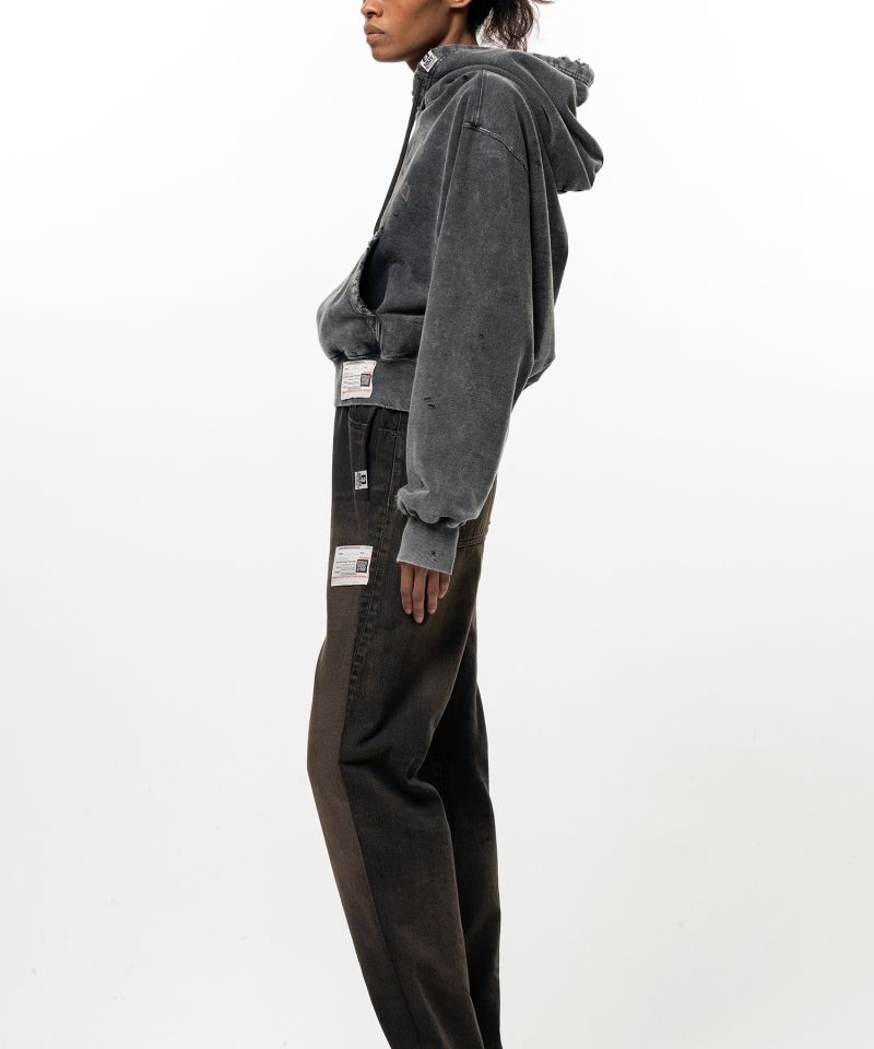 Bleached College Print Hoodie