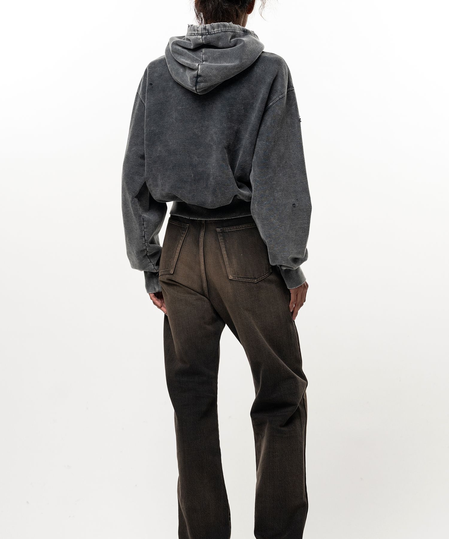 Bleached College Print Hoodie