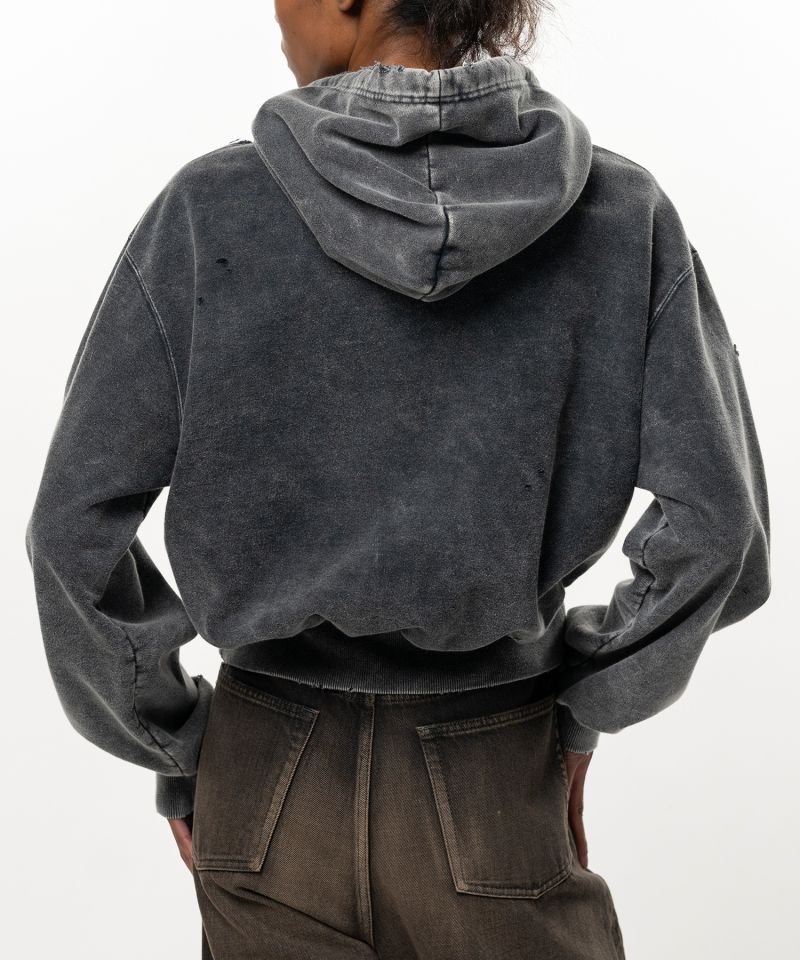 Bleached College Print Hoodie