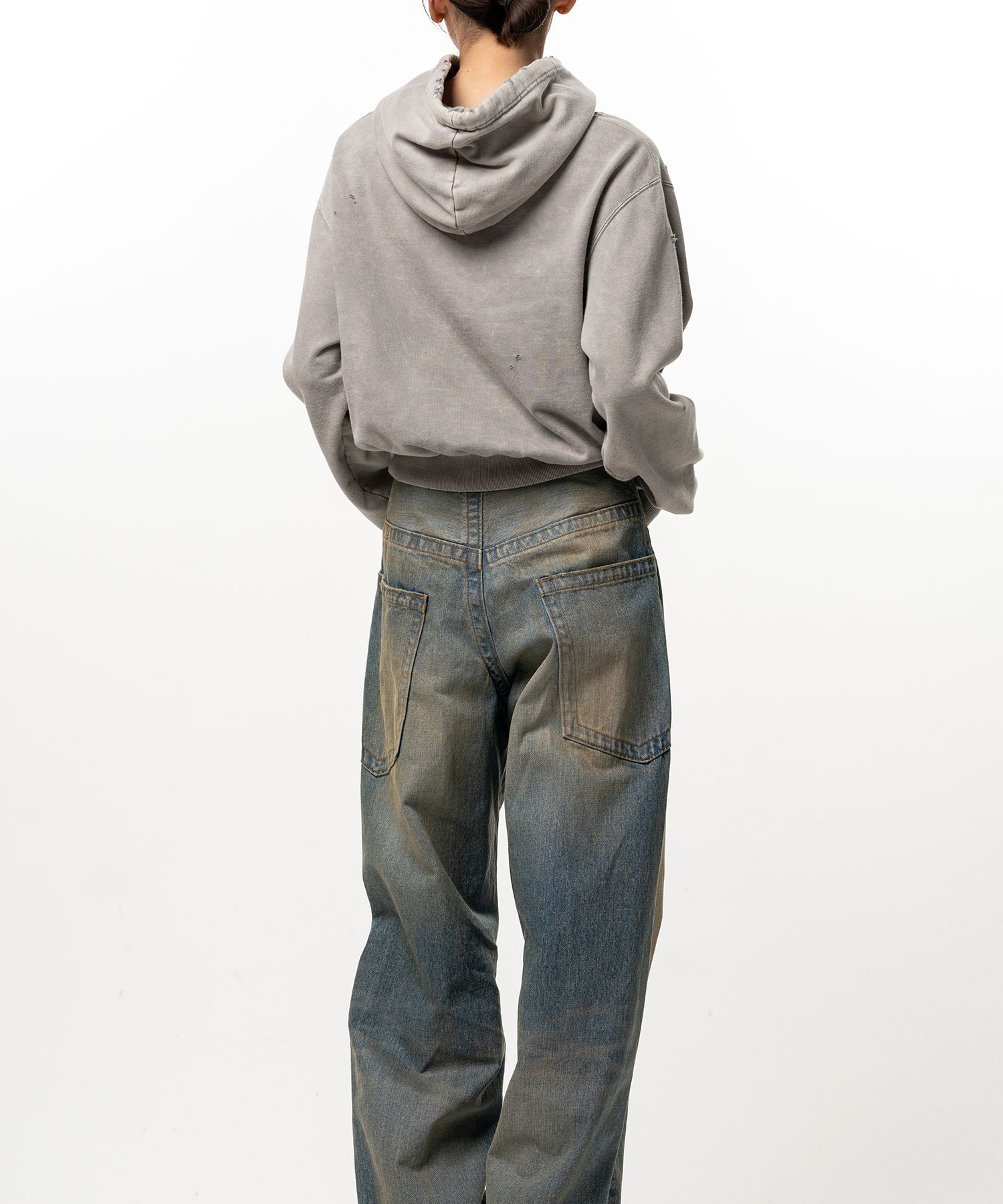 Bleached College Print Hoodie