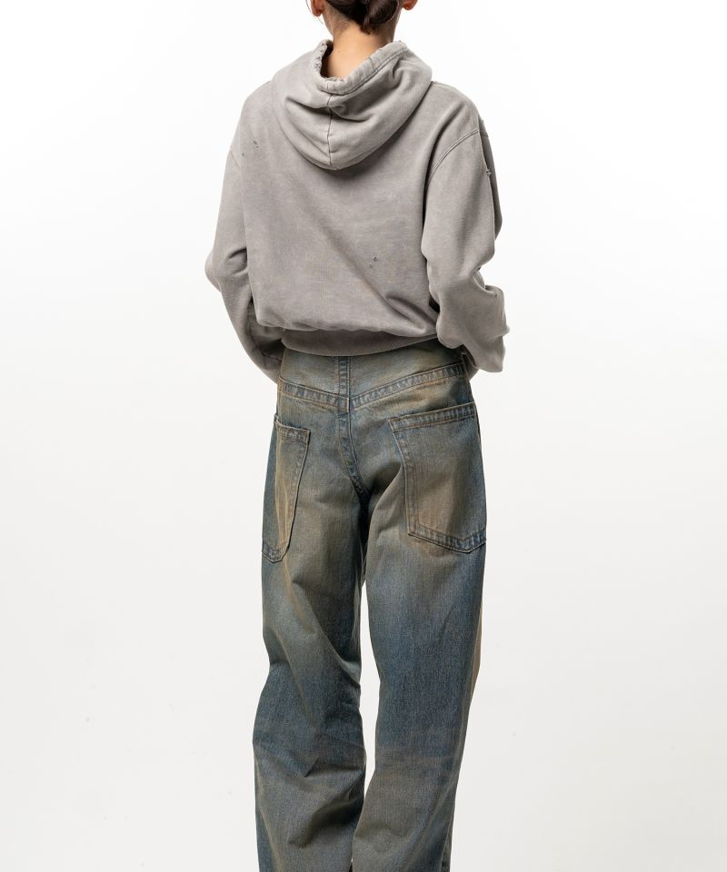 Bleached College Print Hoodie