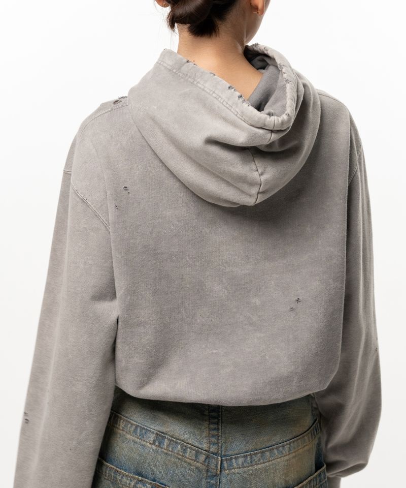 Bleached College Print Hoodie