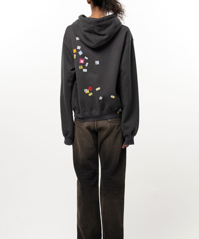 Price Tag Sticker Printed Hoodie
