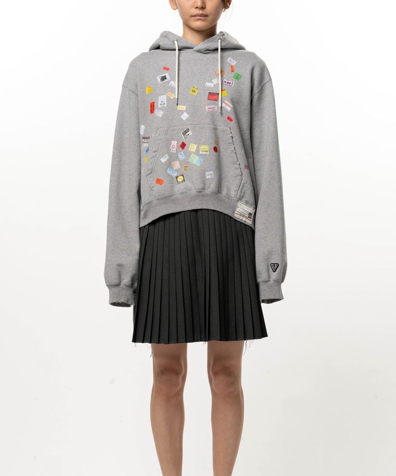 Price Tag Sticker Printed Hoodie