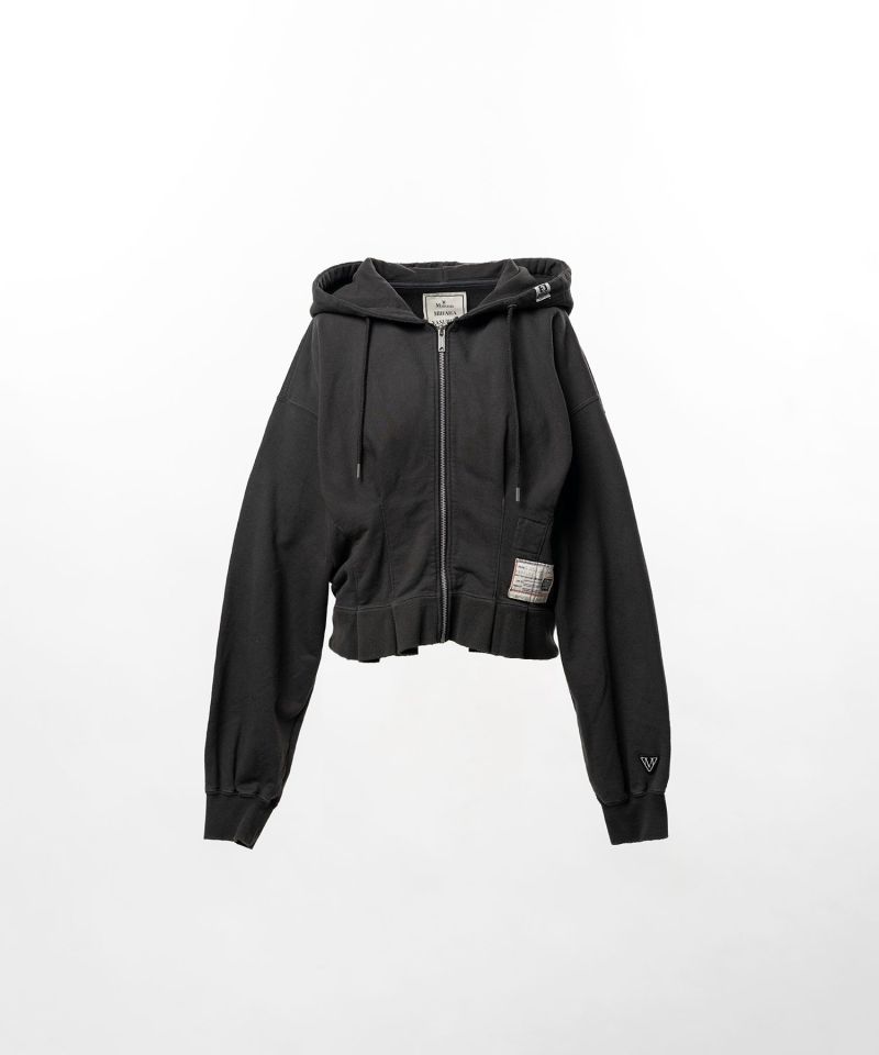 Waist Tucked Zip up Hoodie