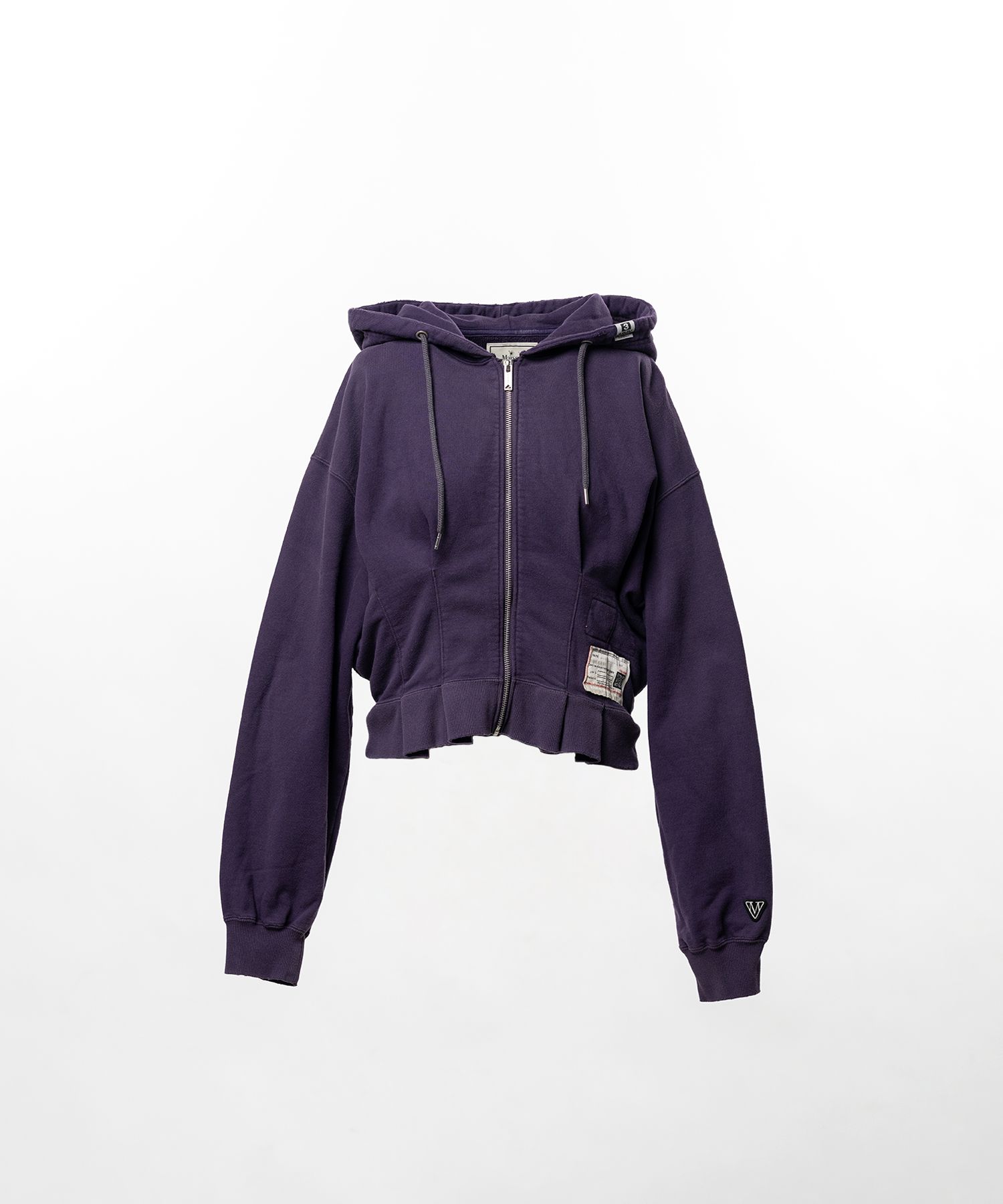 Waist Tucked Zip up Hoodie