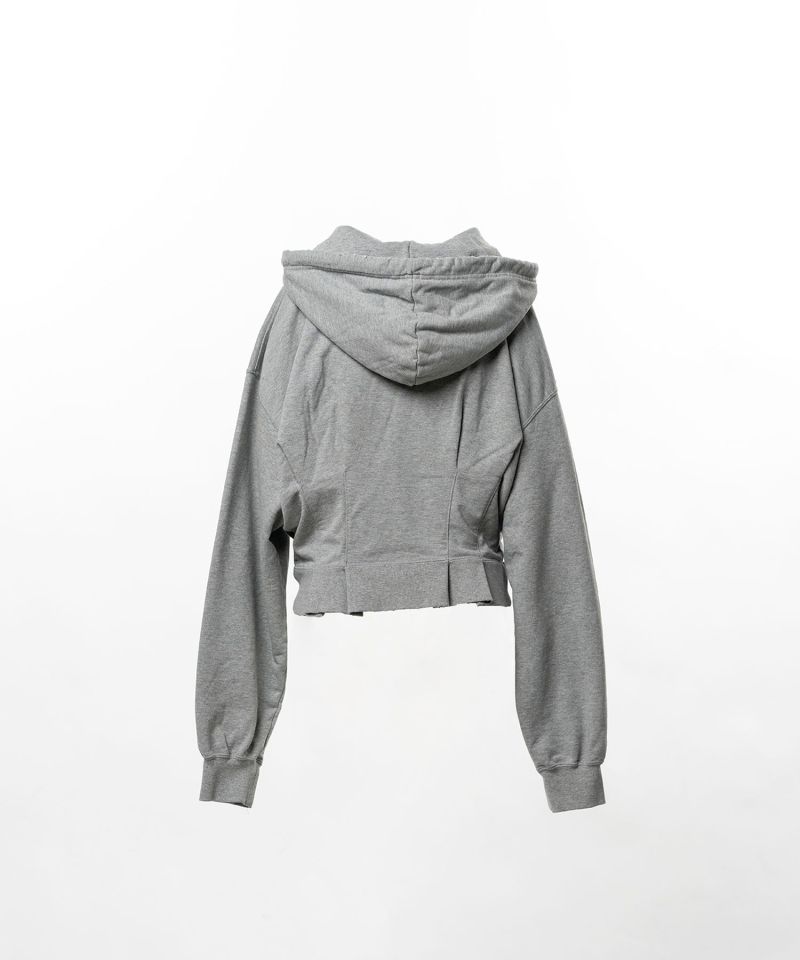 Waist Tucked Zip up Hoodie