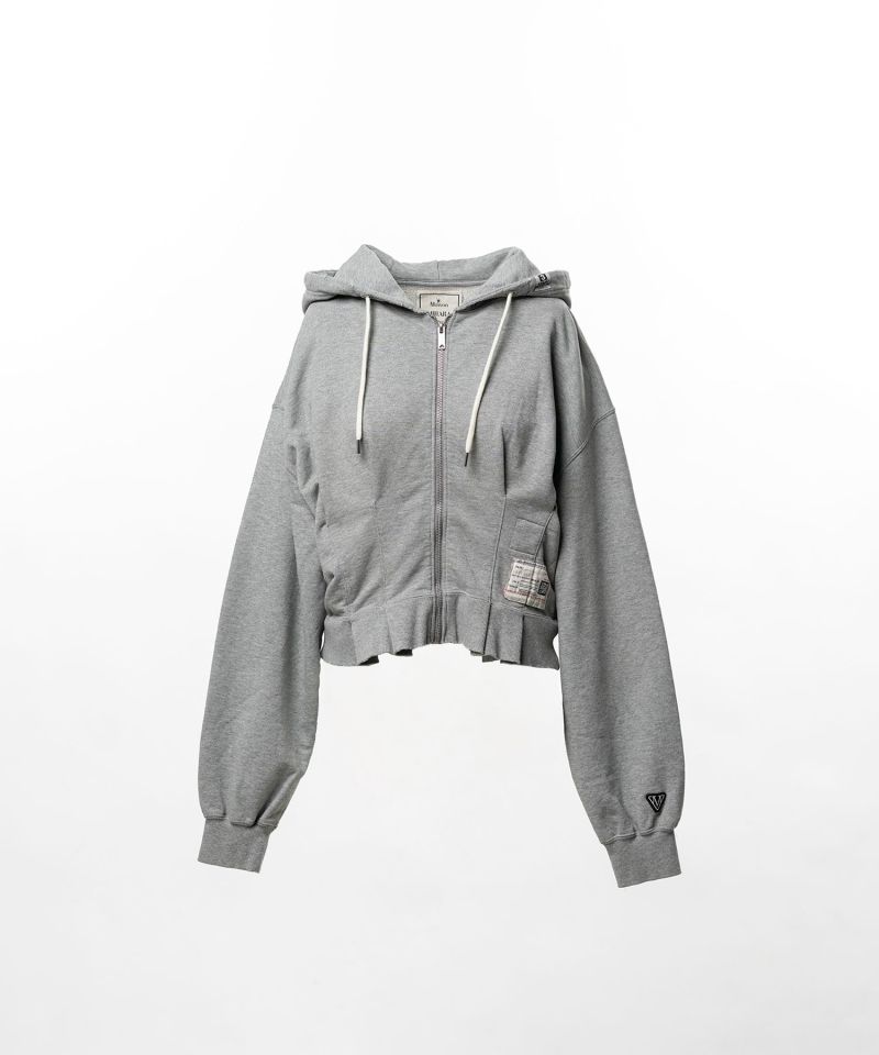 Waist Tucked Zip up Hoodie