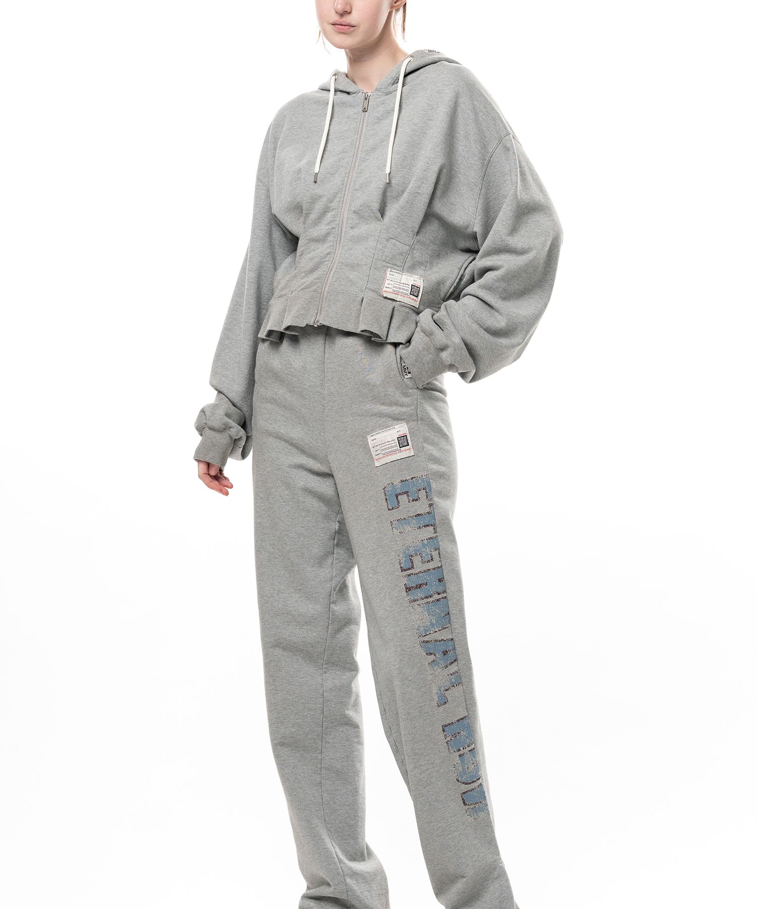 Waist Tucked Zip up Hoodie