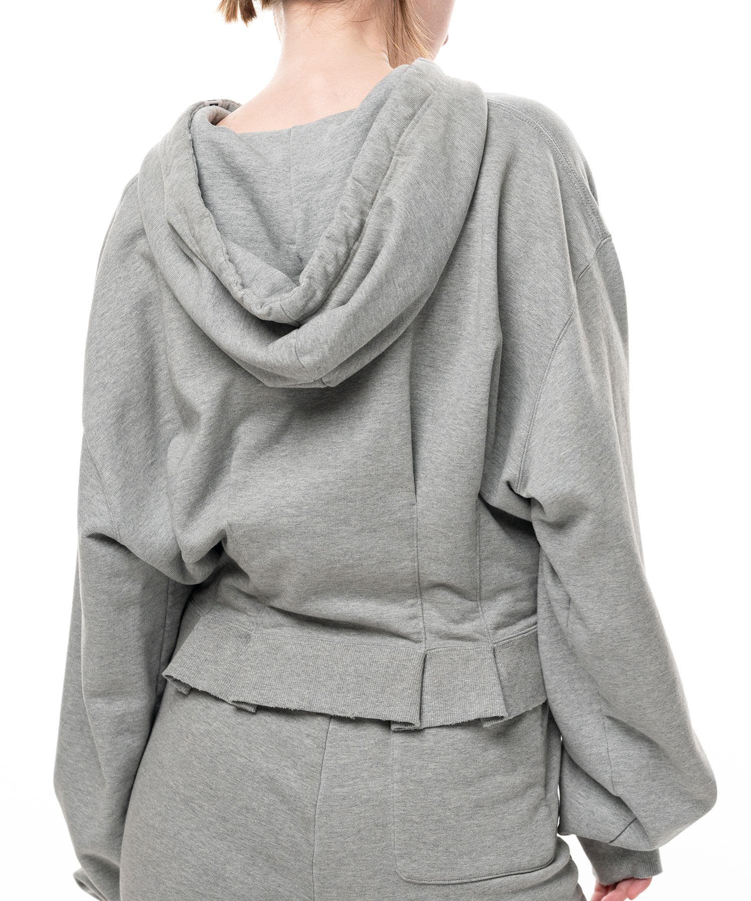 Waist Tucked Zip up Hoodie