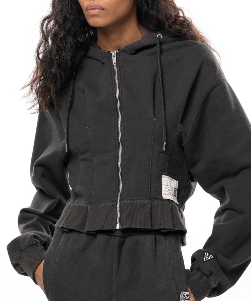 Waist Tucked Zip up Hoodie