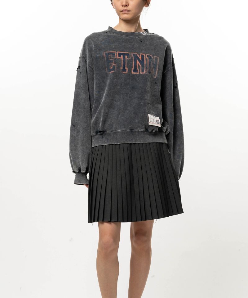 Bleached College Print Sweatshirt