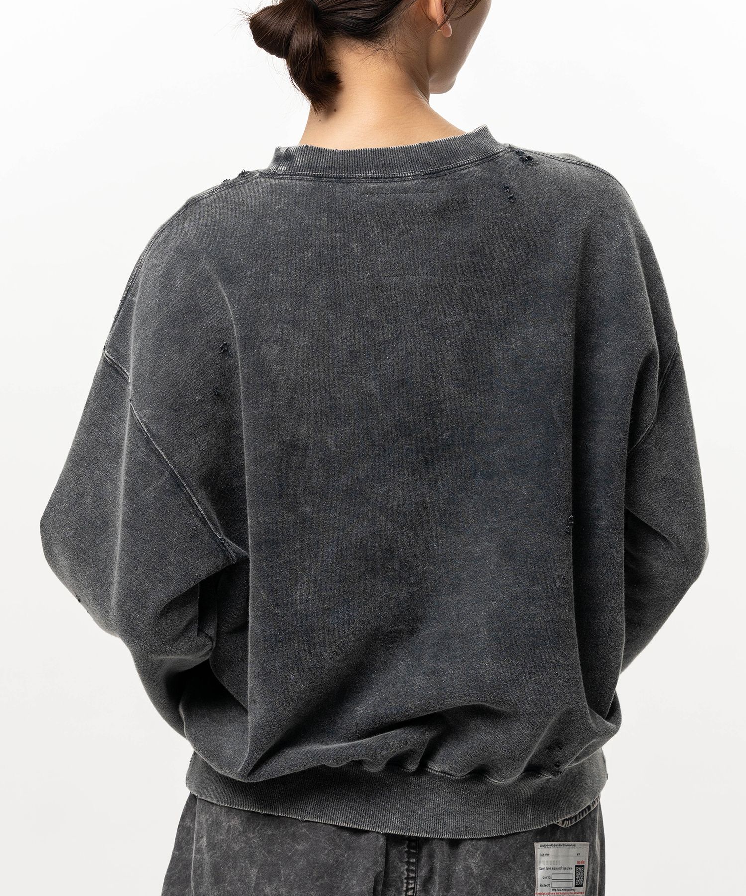 Bleached College Print Sweatshirt