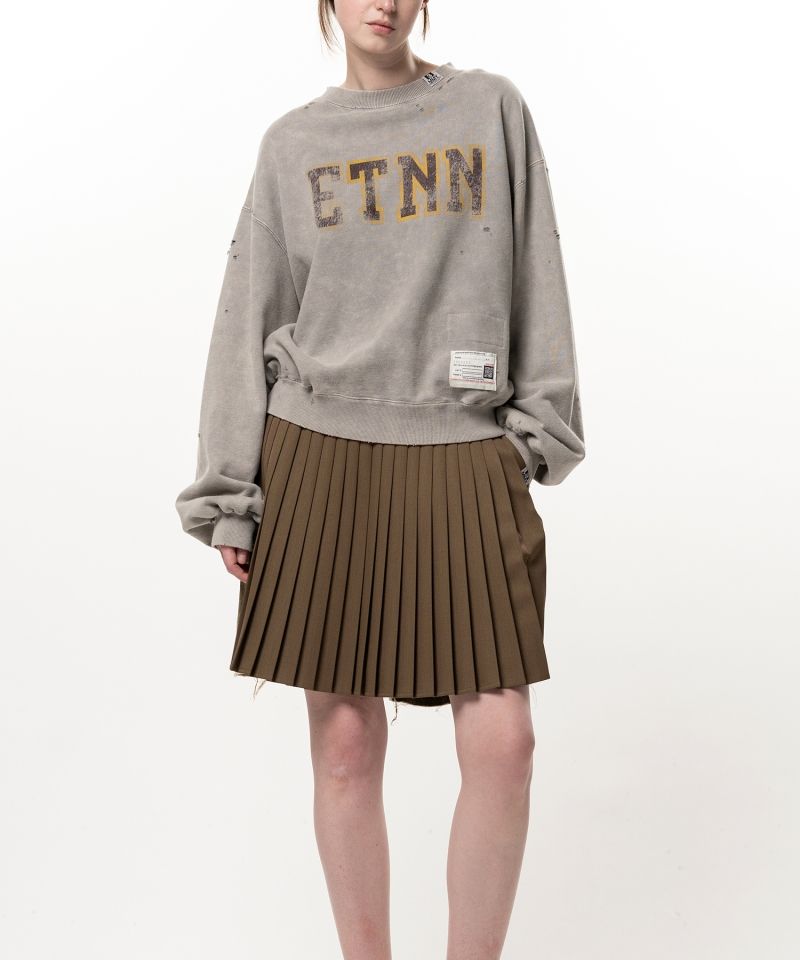 Bleached College Print Sweatshirt
