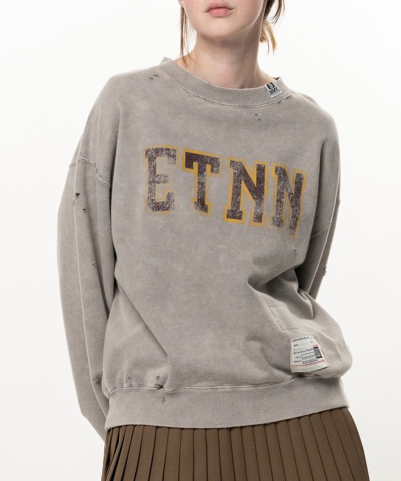 Bleached College Print Sweatshirt