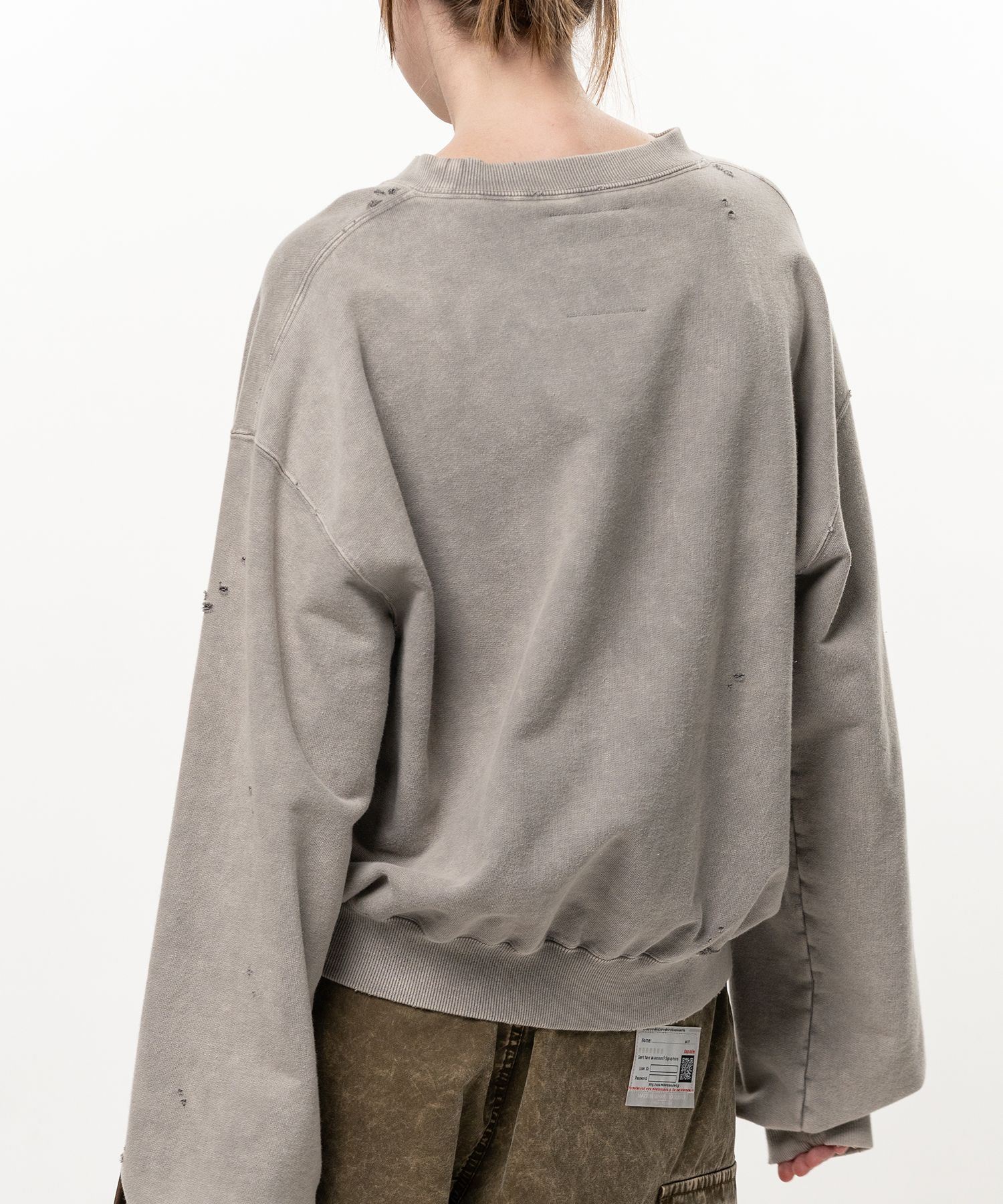 Bleached College Print Sweatshirt