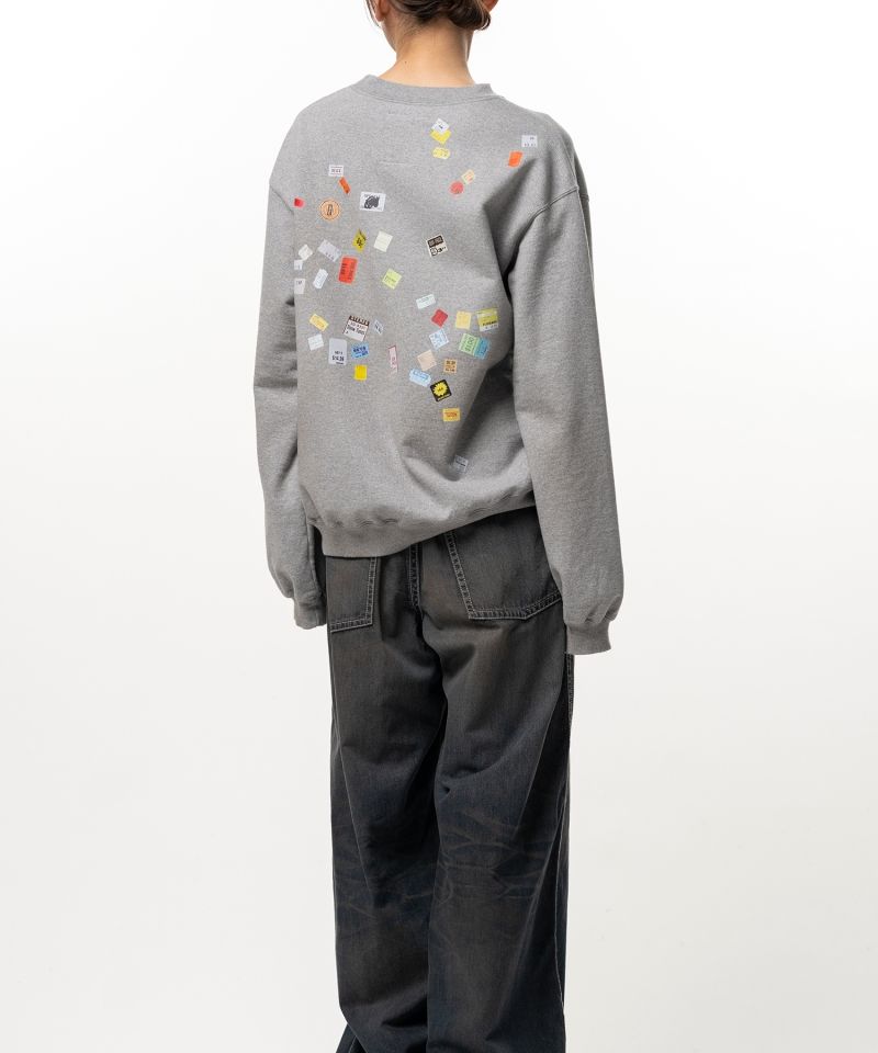 Price Tag Sticker Printed Sweatshirt