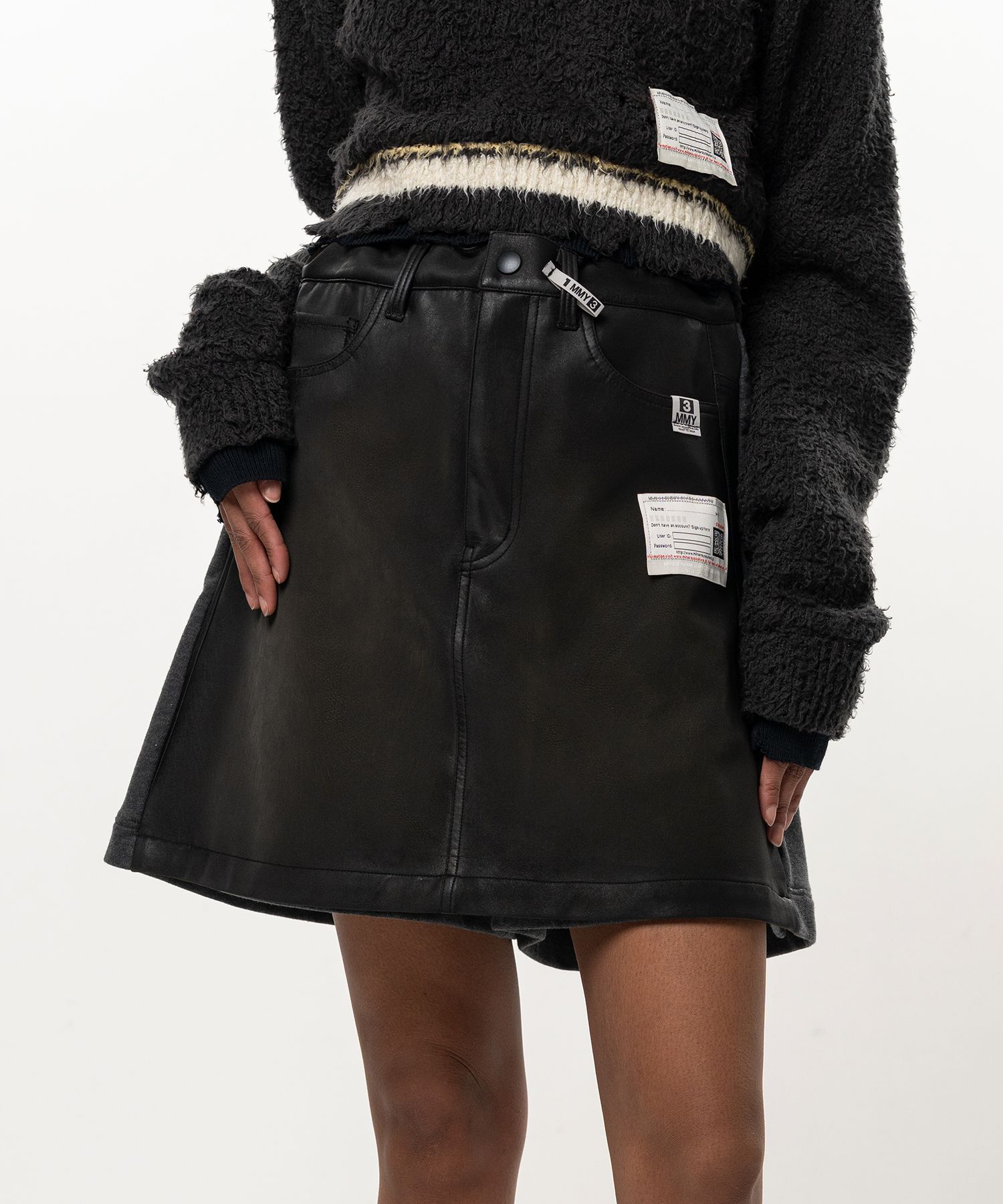 Coated Skirt Pants