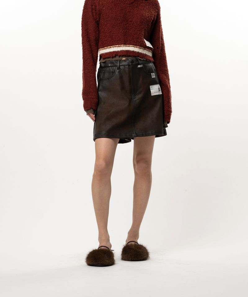 Coated Skirt Pants