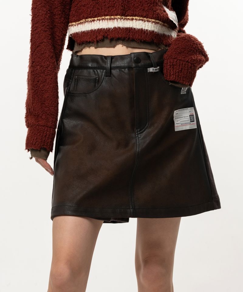 Coated Skirt Pants