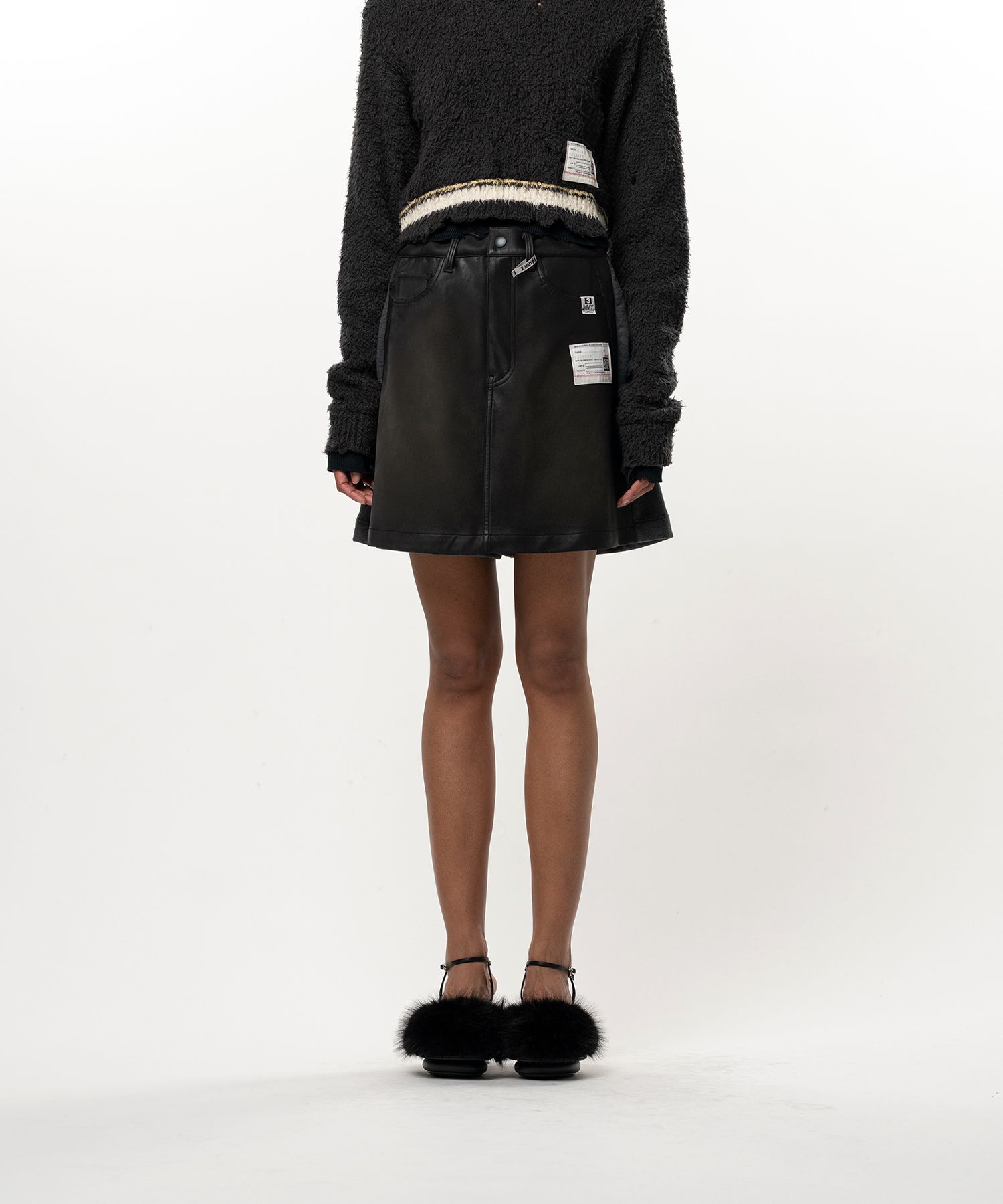 Coated Skirt Pants