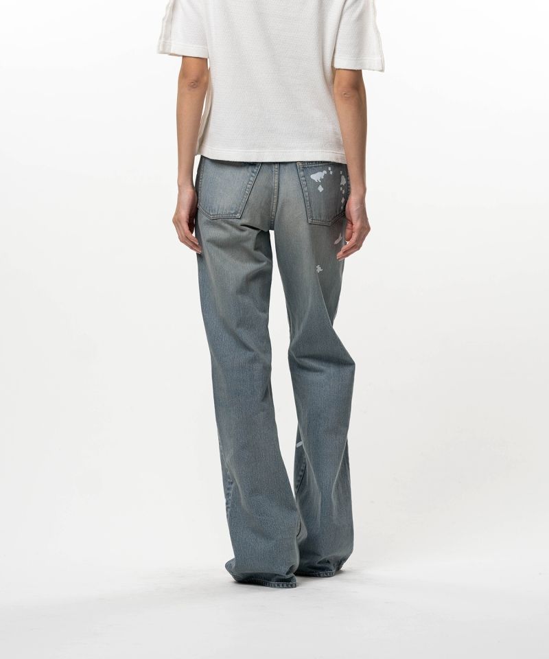 Kids Silhouette Sticker Printed Denim Pants