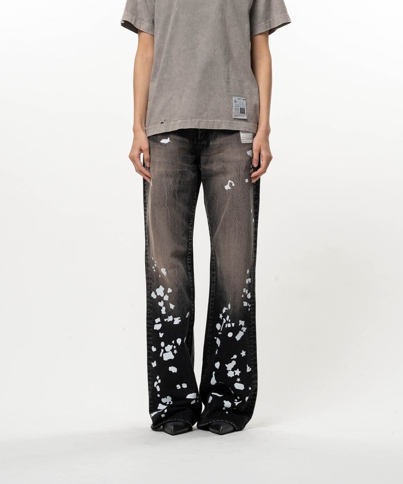 Kids Silhouette Sticker Printed Denim Pants