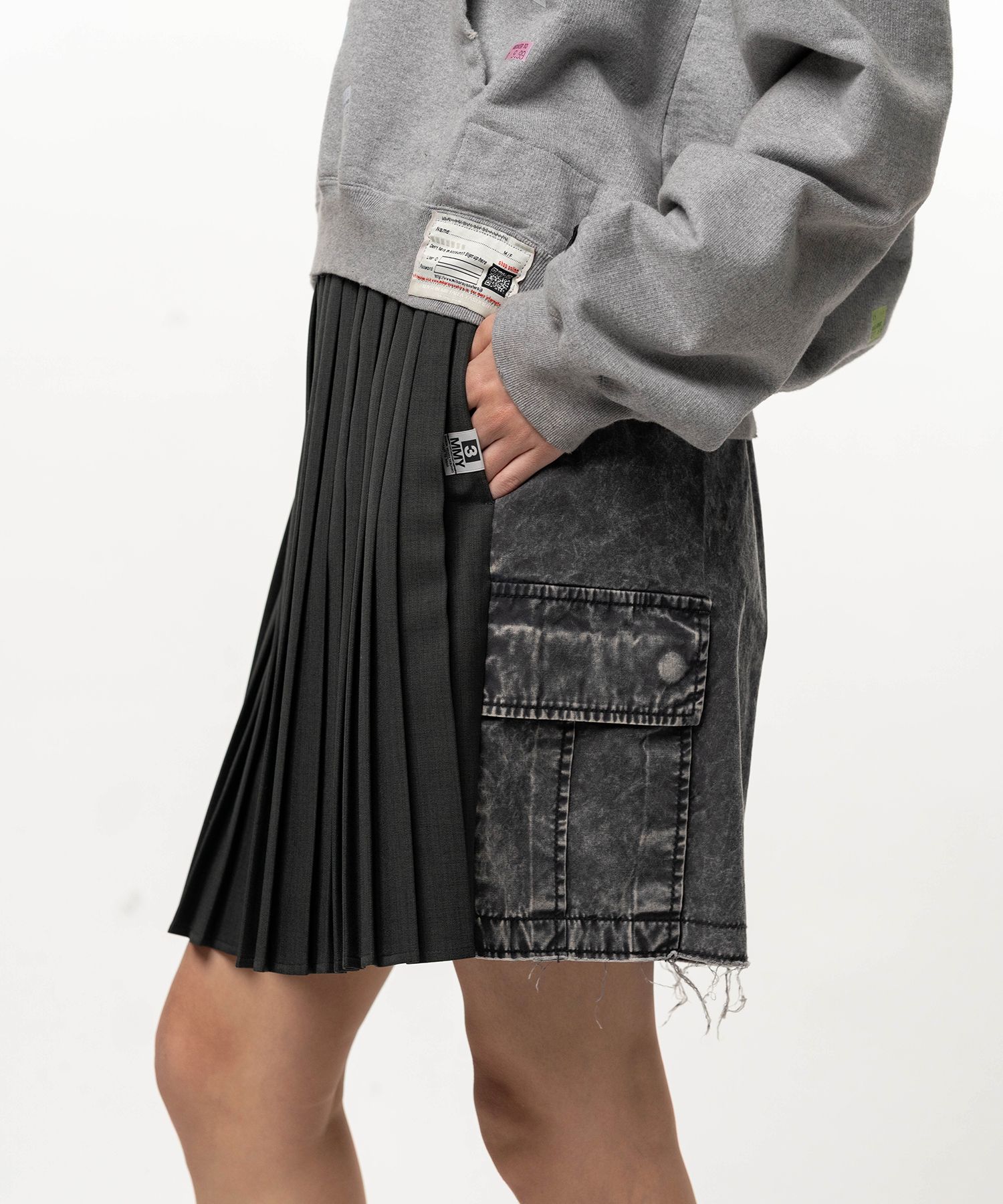 Combined Skirt Cargo Shorts