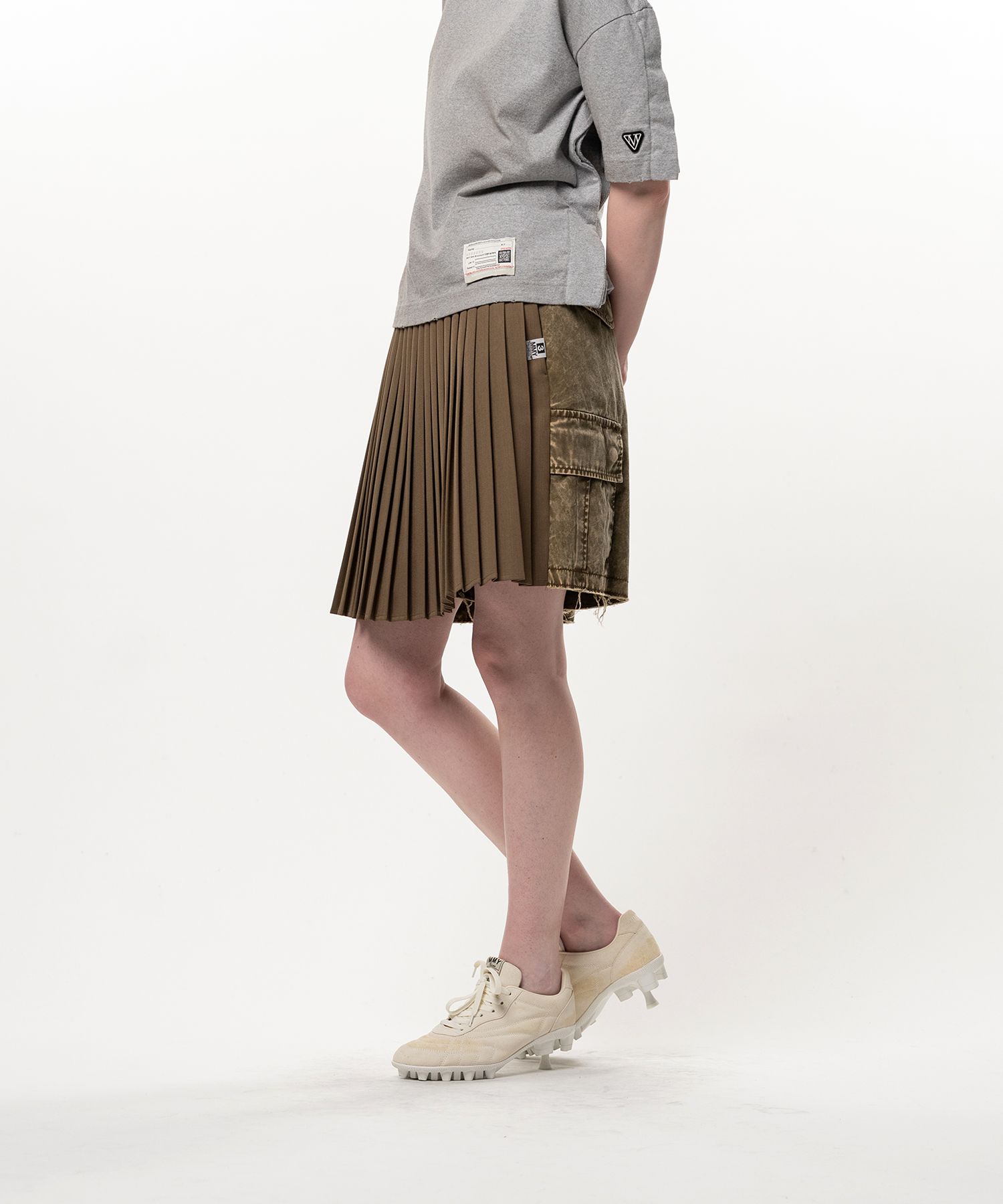 Combined Skirt Cargo Shorts
