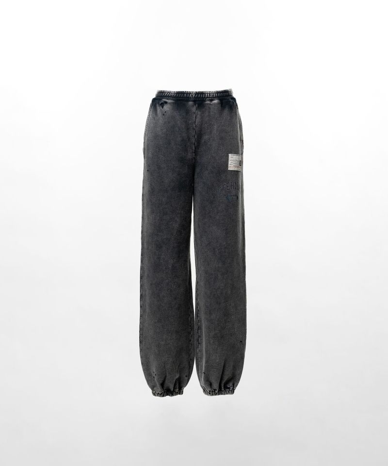 Bleached College Print Jogger Sweat Pants