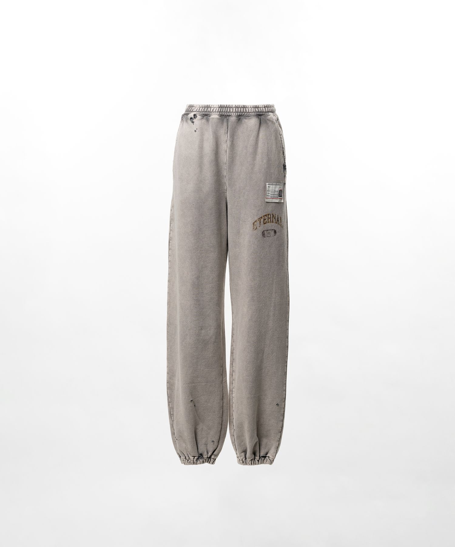 Bleached College Print Jogger Sweat Pants