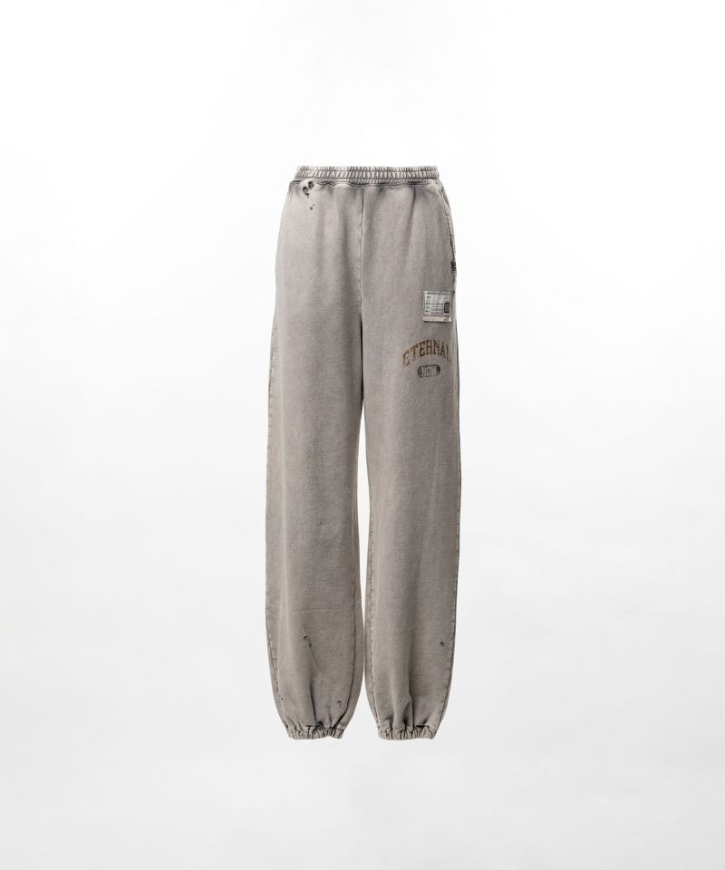 Bleached College Print Jogger Sweat Pants