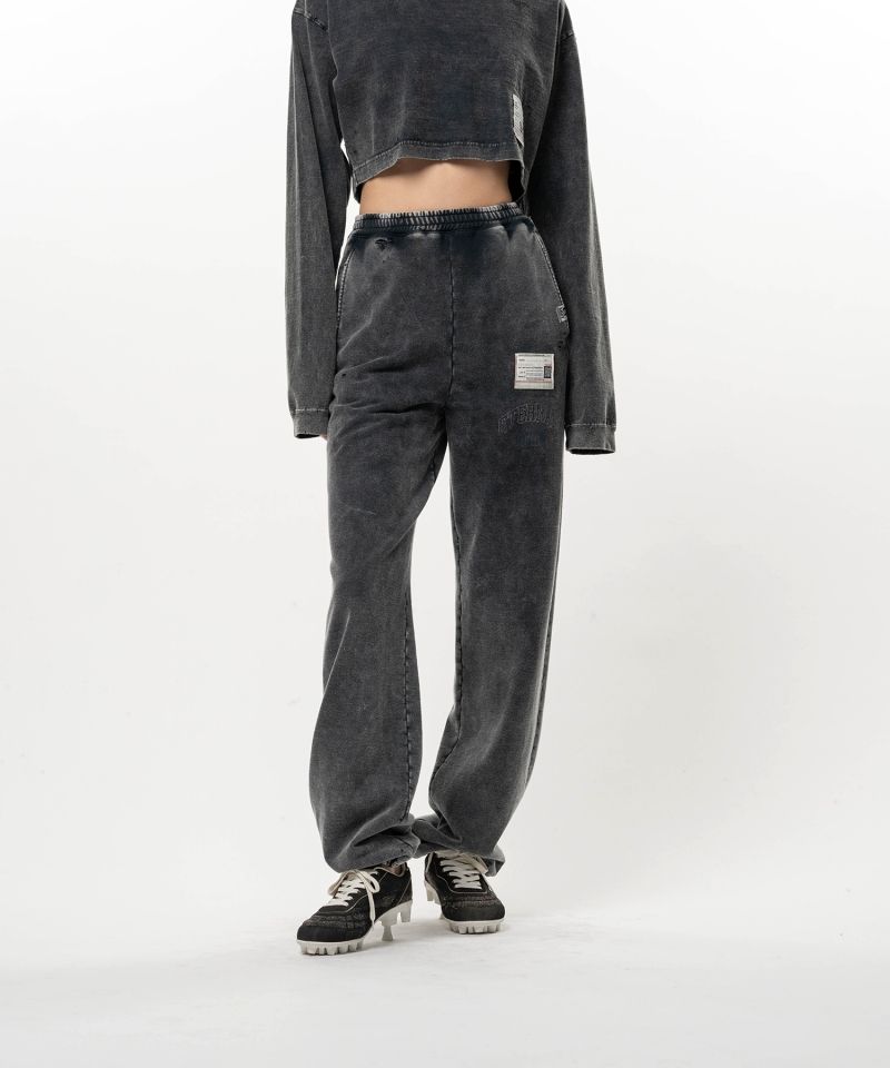 Bleached College Print Jogger Sweat Pants