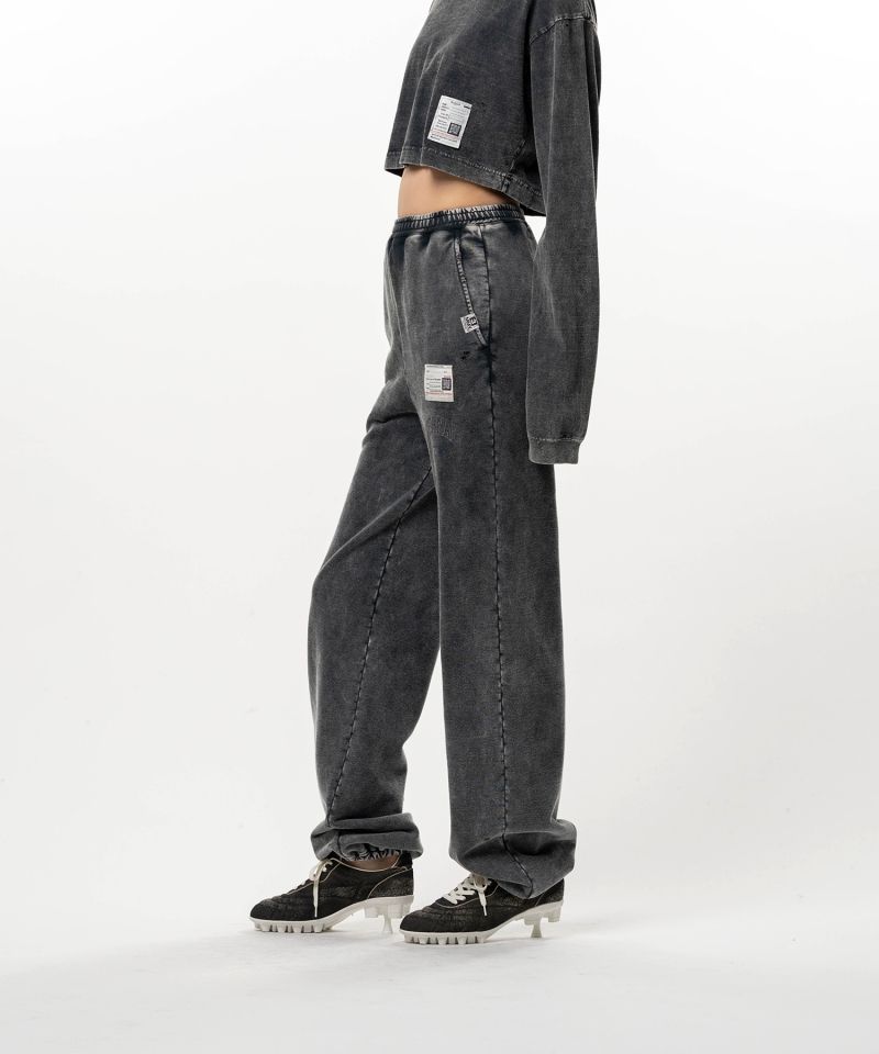 Bleached College Print Jogger Sweat Pants