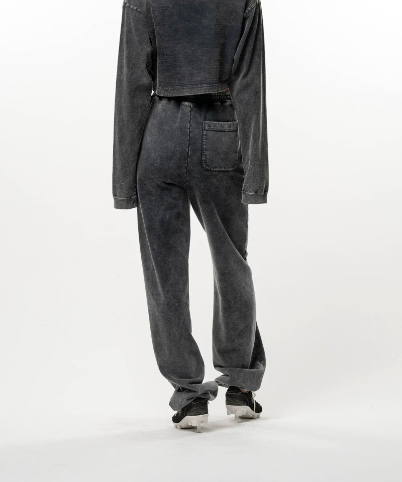 Bleached College Print Jogger Sweat Pants