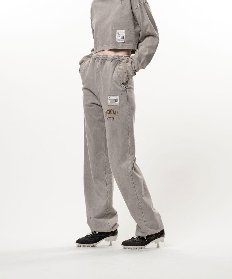 Bleached College Print Jogger Sweat Pants
