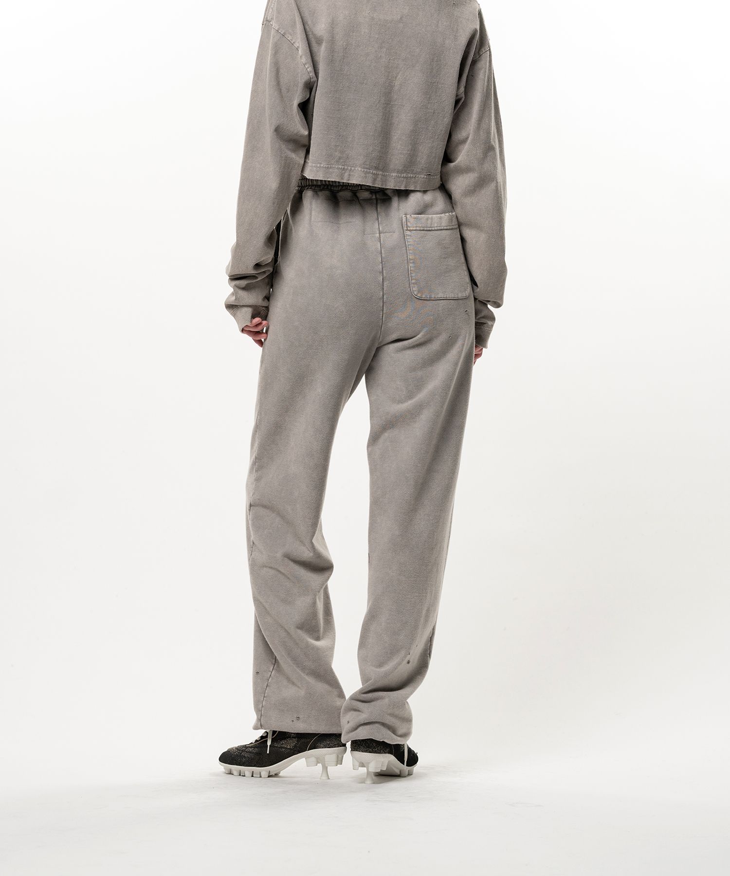 Bleached College Print Jogger Sweat Pants