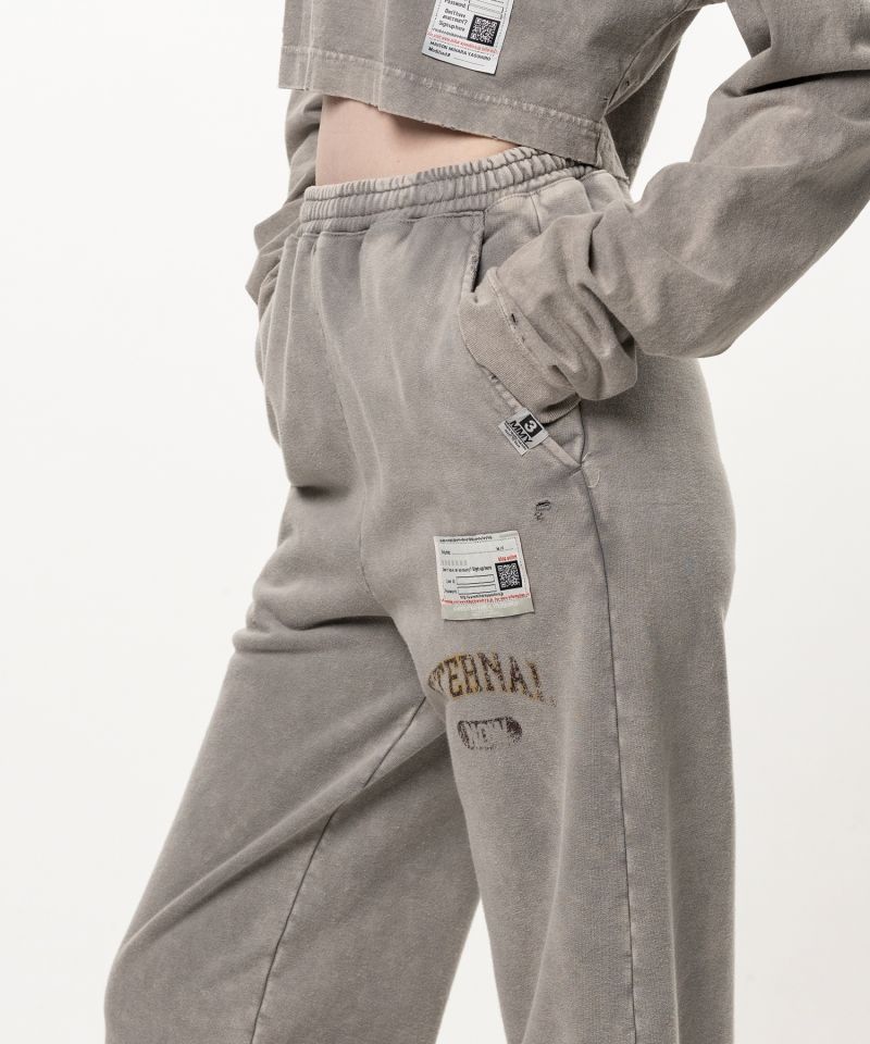 Bleached College Print Jogger Sweat Pants