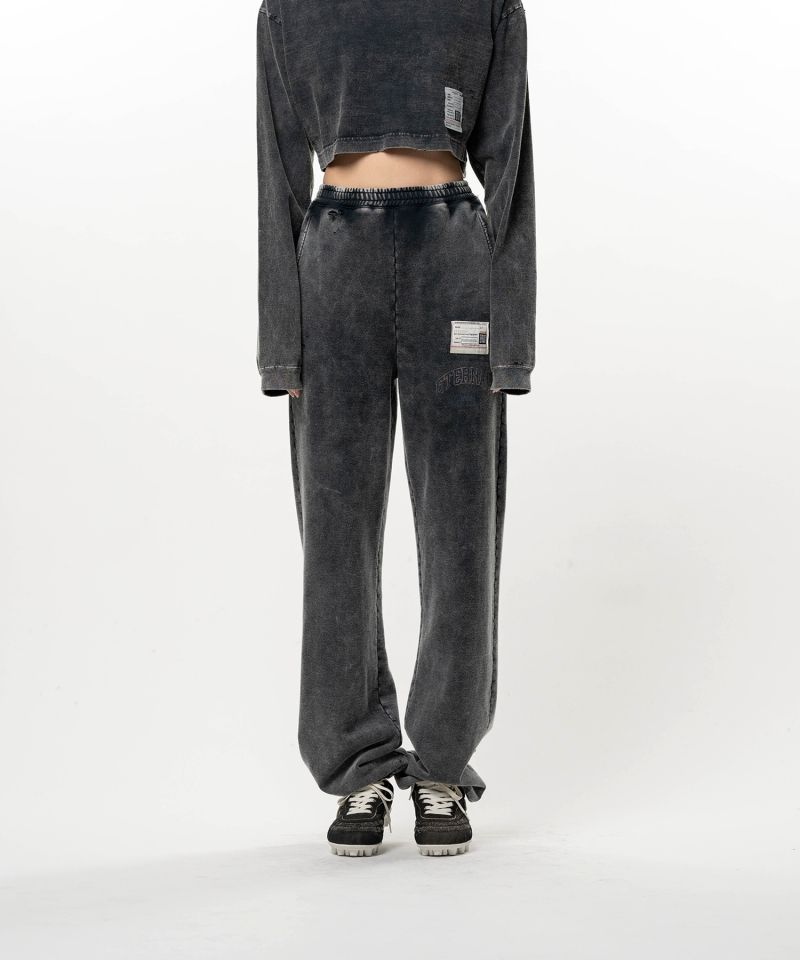 Bleached College Print Jogger Sweat Pants