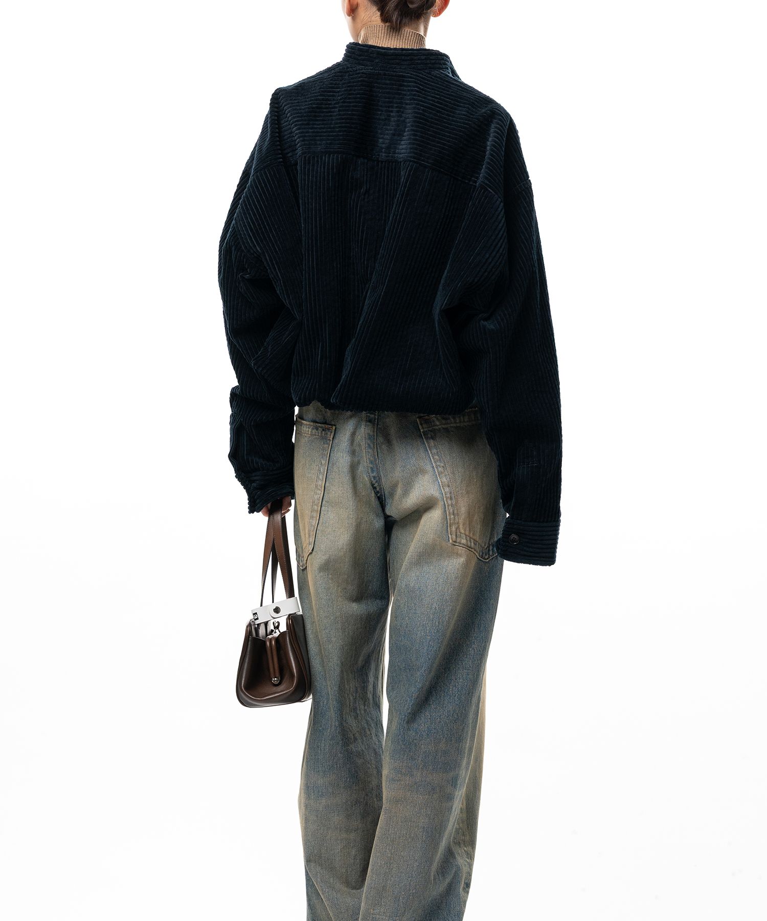 Roll-up Hem Corduroy Shirt