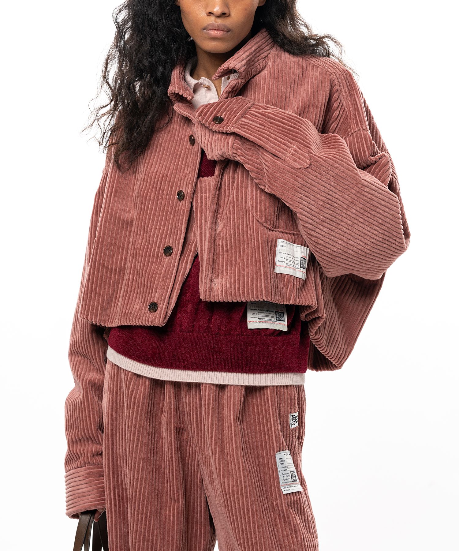 Roll-up Hem Corduroy Shirt