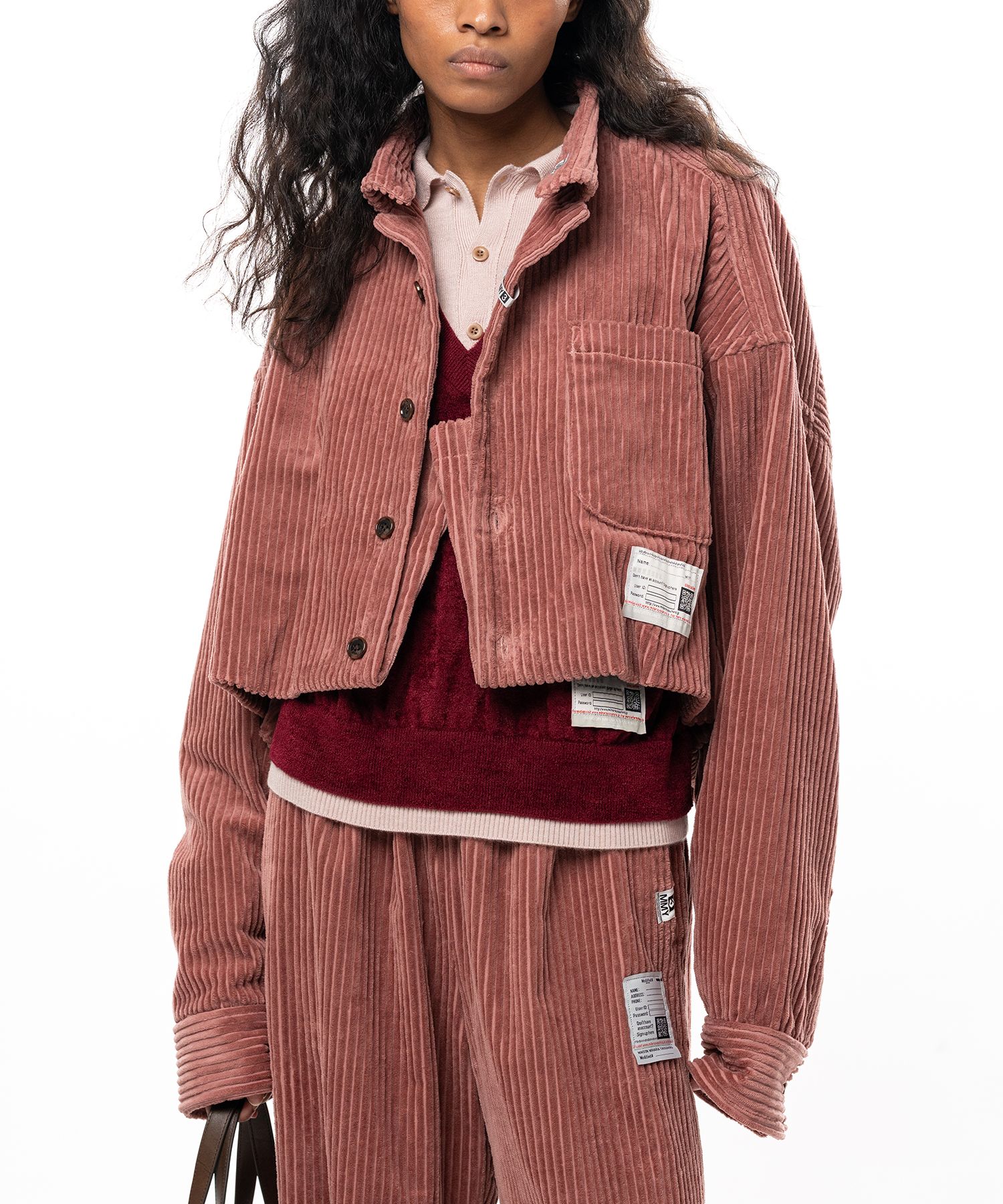 Roll-up Hem Corduroy Shirt