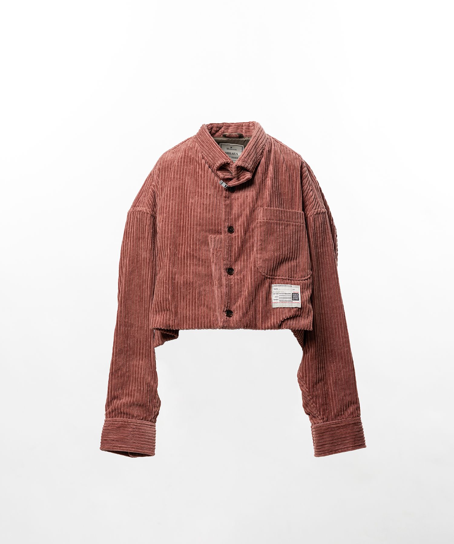 Roll-up Hem Corduroy Shirt