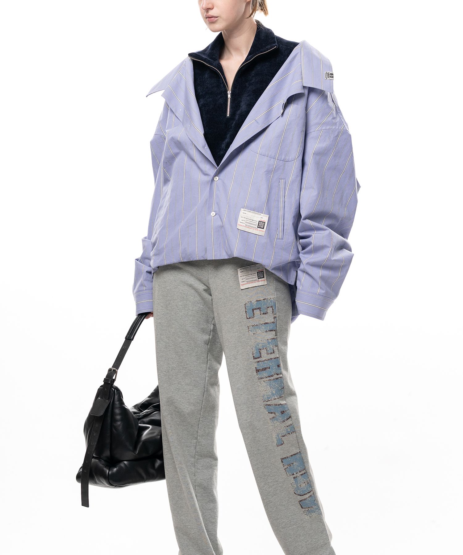 Shifted Layer Stripe Shirt