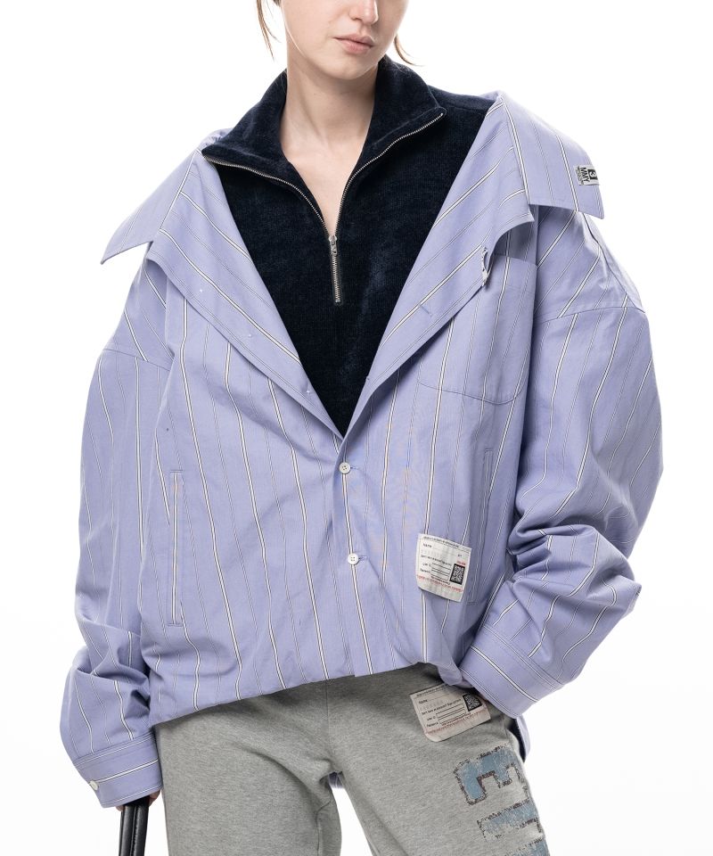 Shifted Layer Stripe Shirt