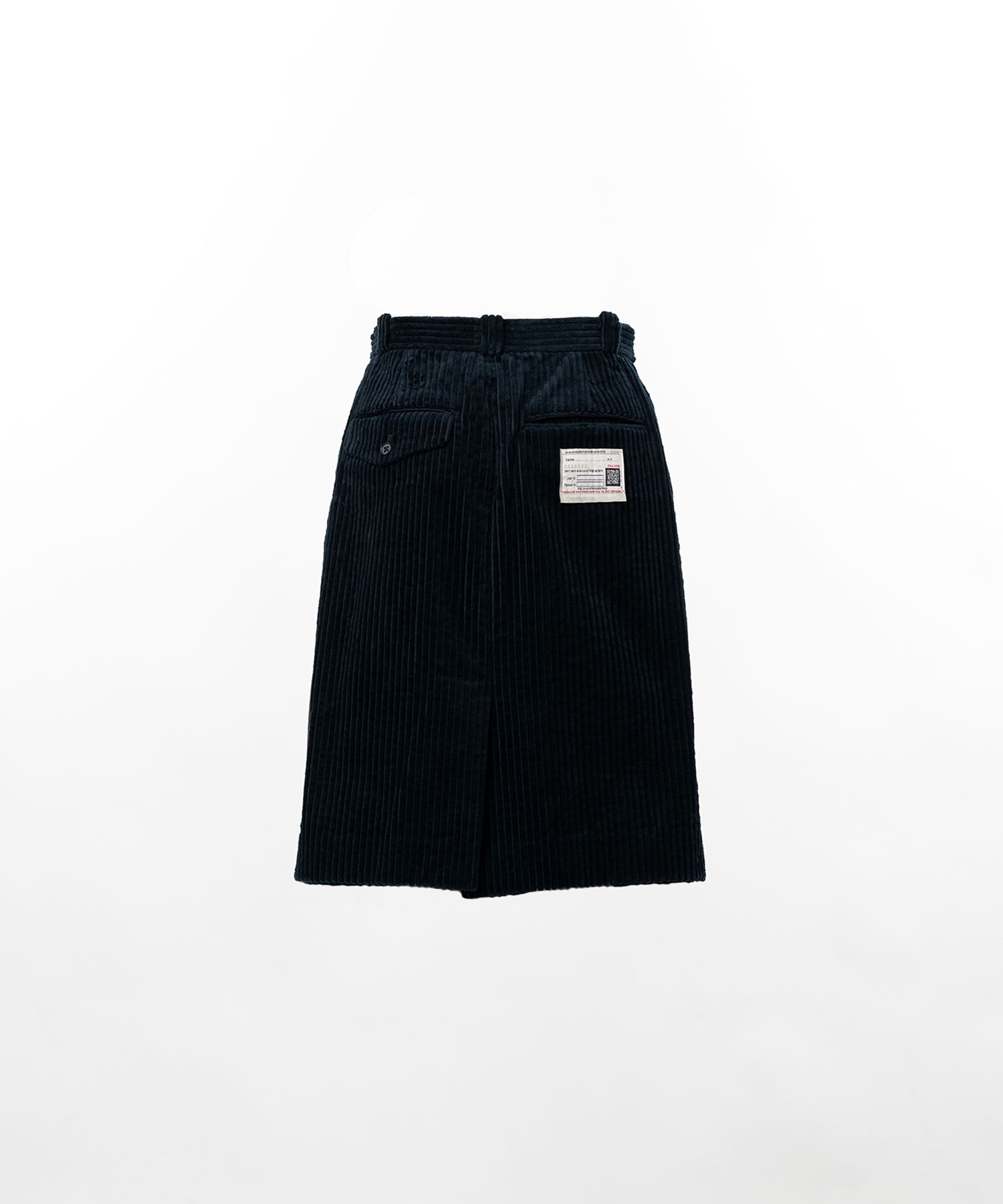 Combined Pleated Corduroy Skirt
