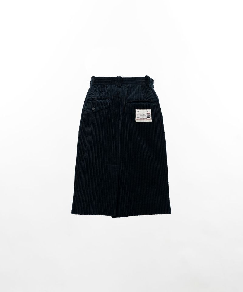 Combined Pleated Corduroy Skirt